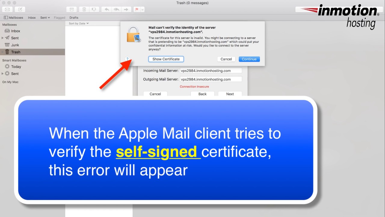 login keeps failing for email mac